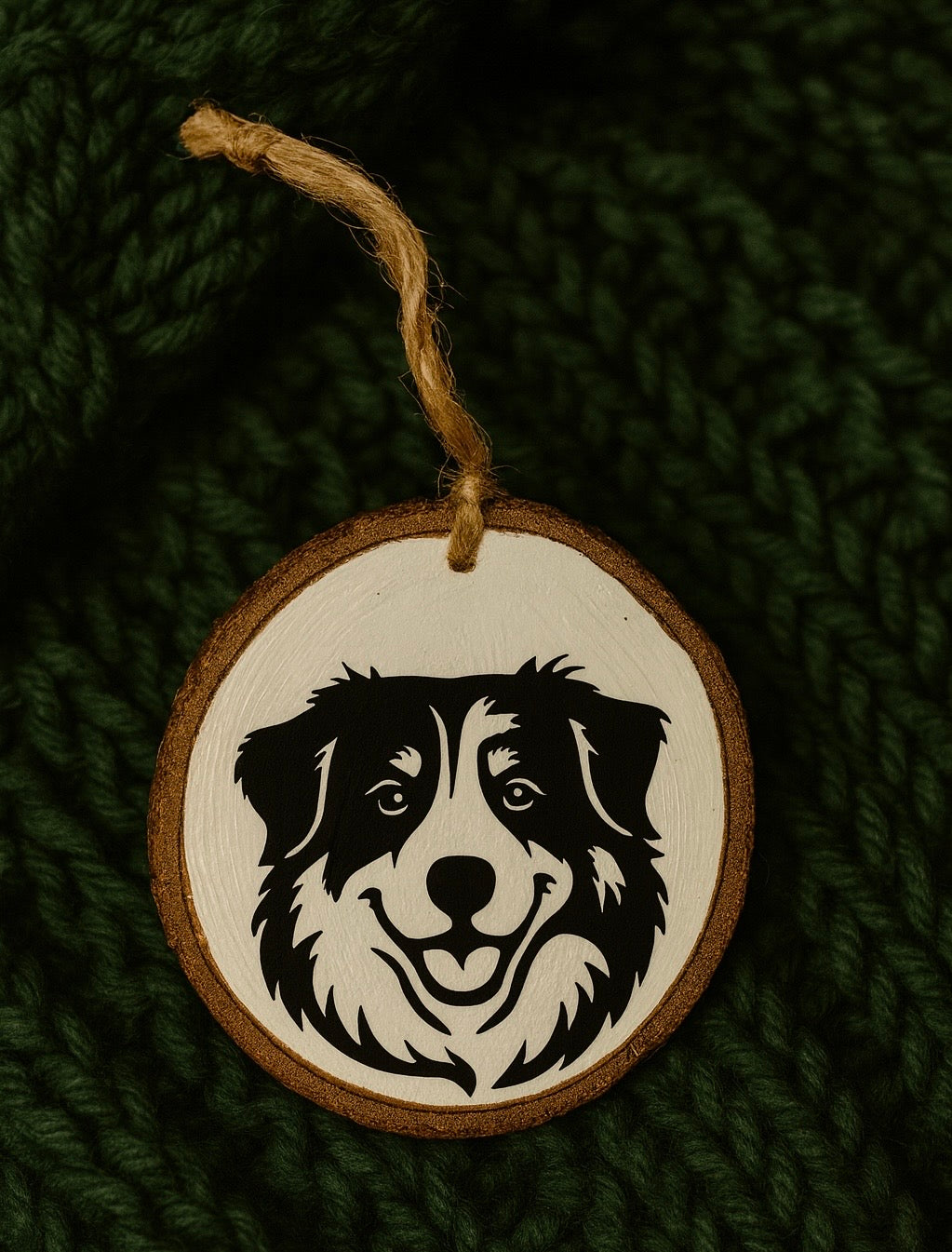 Personalized Dog Ornament - Wood Slice Ornament