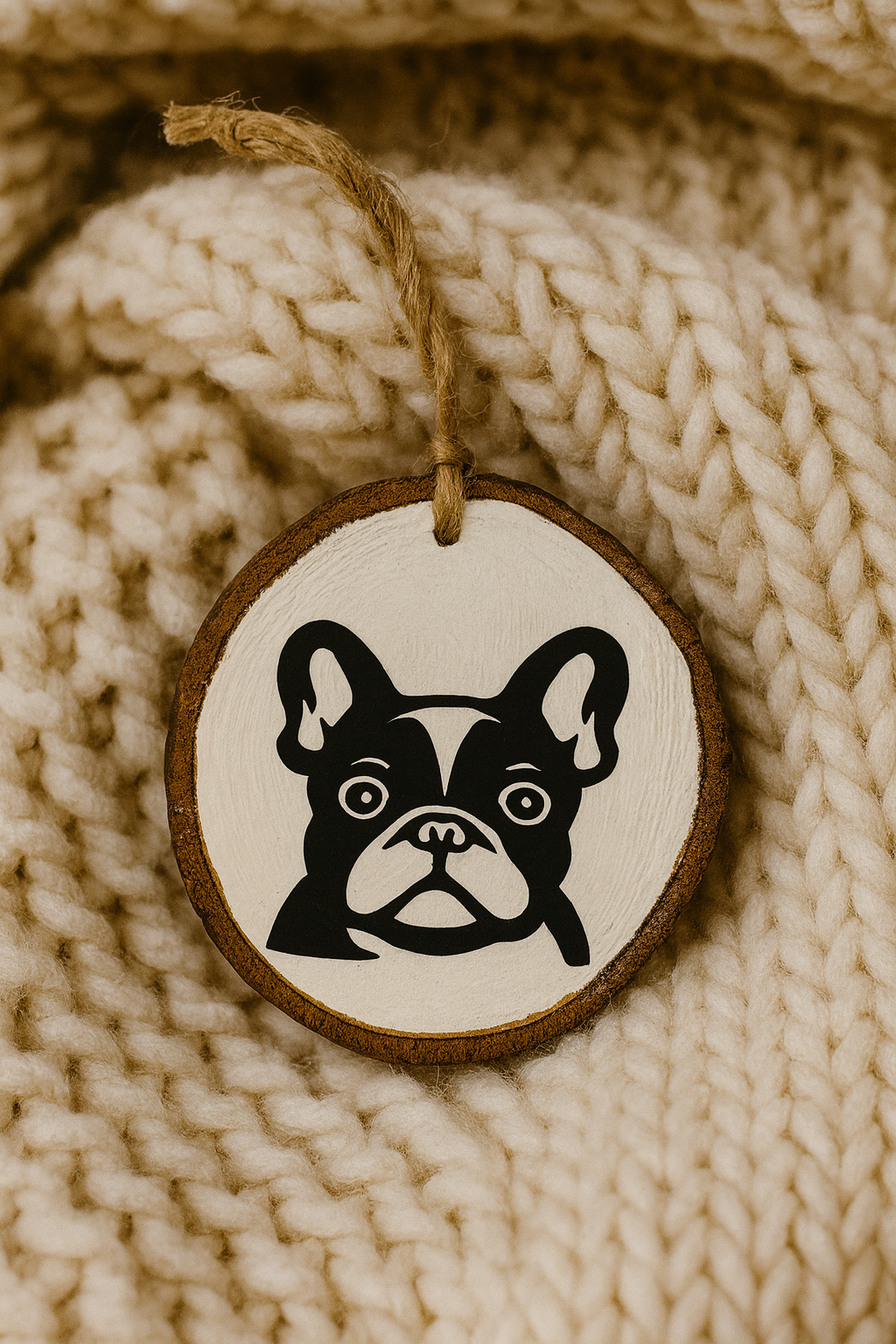 Personalized Dog Ornament - Wood Slice Ornament