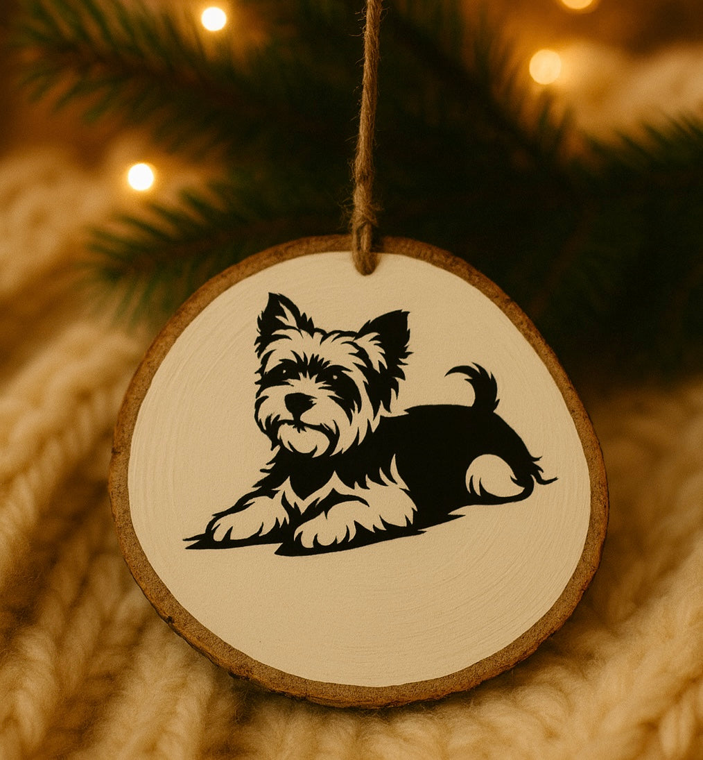 Personalized Dog Ornament - Wood Slice Ornament